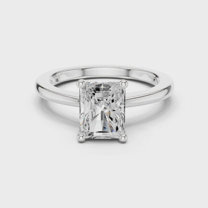 Classic Radiant Solitaire Diamond Engagement Ring 1.5 CTW