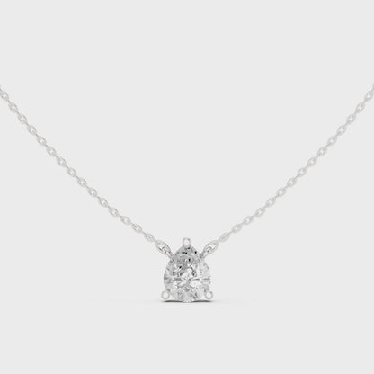 Pear Cut Solitaire Diamond Pendant 2.5 CTW