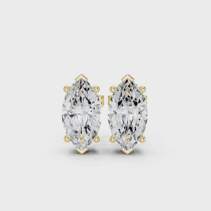 Classic Marquise Shape Diamond Stud Earrings 3 CTW