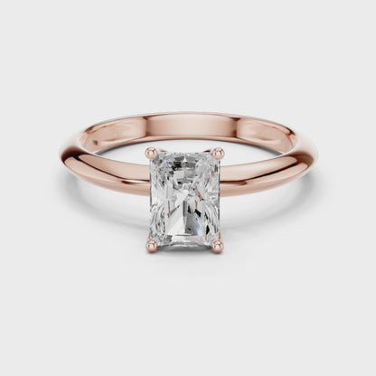 Radiant Cut Classic Solitaire Engagement Ring 1 CTW