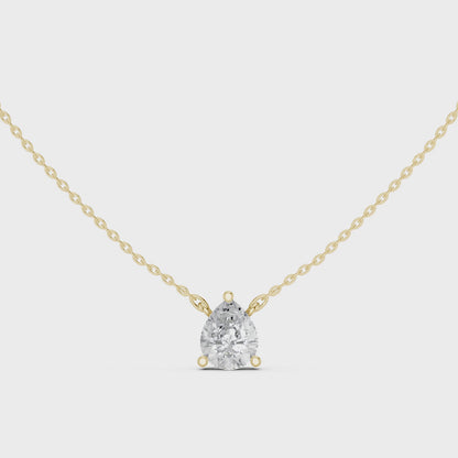 Pear Cut Solitaire Diamond Pendant 2.5 CTW