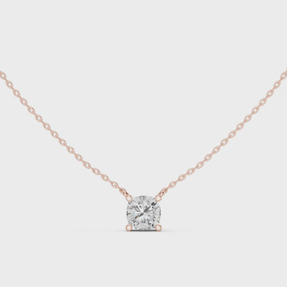 Cushion Cut Solitaire Diamond Pendant 2.5 CTW